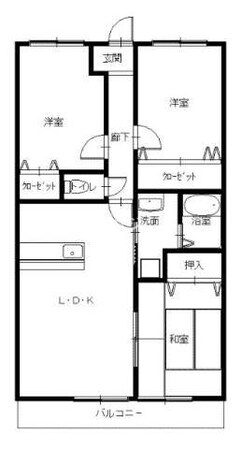 大橋駅 徒歩15分 1階の物件間取画像